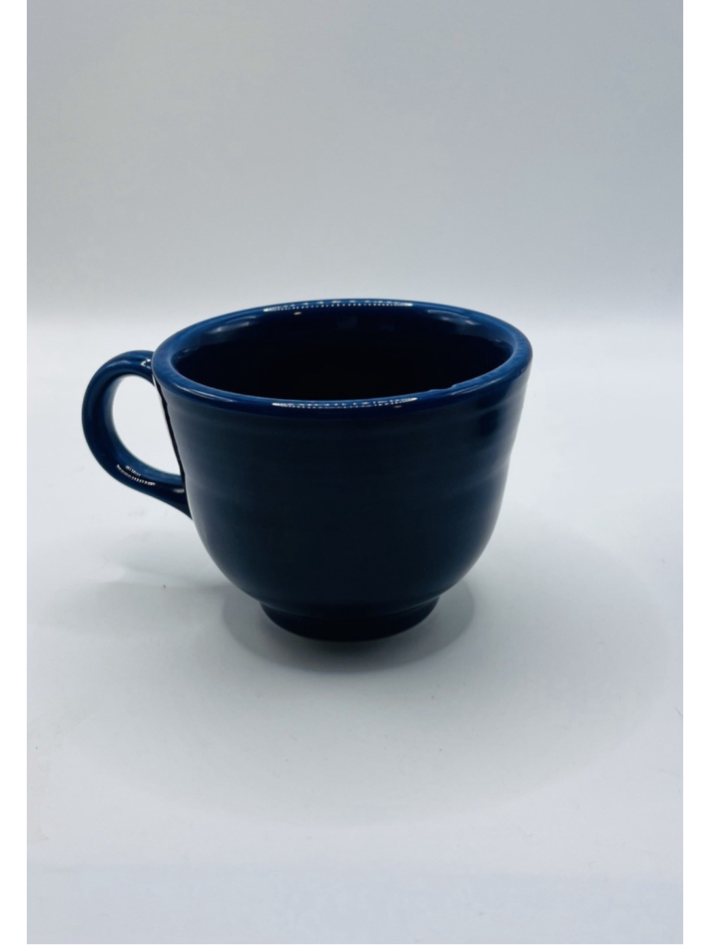 Fiestaware Coffee Mugs Cups Homer Laughlin Blue Green Cobalt Peacock ~ Set of 4 - Picture 5 of 10